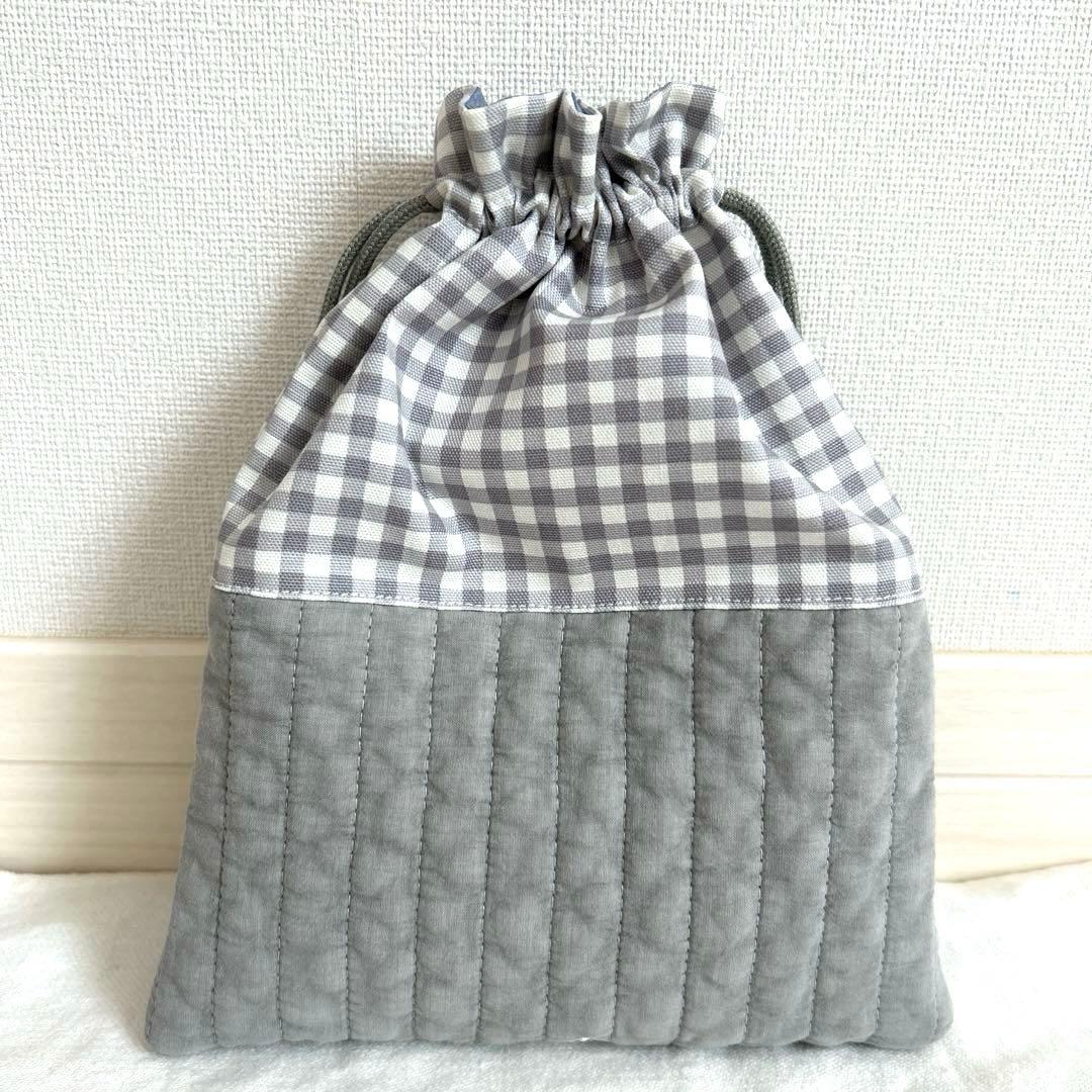 入園入学3点セット　【グレーさくらんぼ×黒】　女の子　レッスンバッグ　手提げ