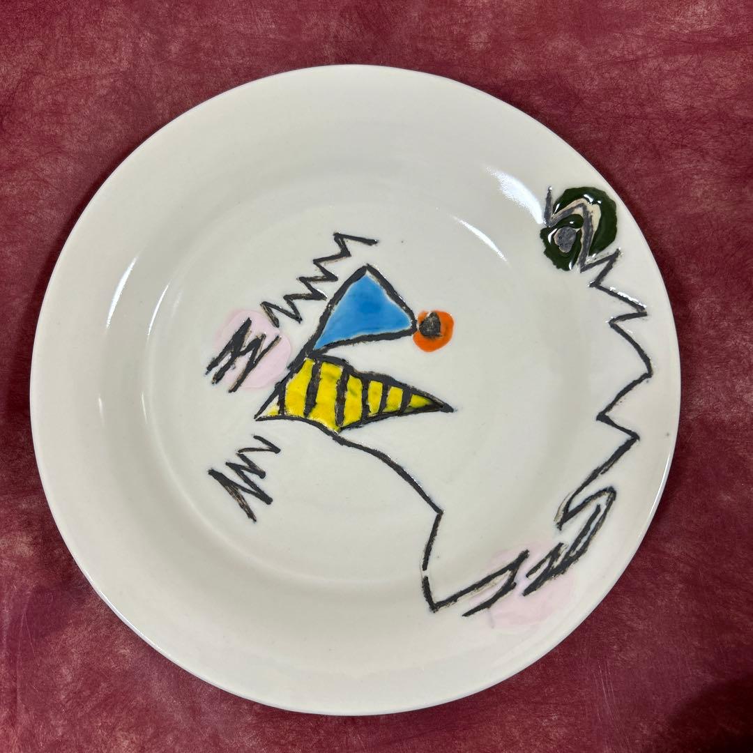 【お値下げ！/新品未使用/匿名配送】　吉川千香子　手描き陶器皿 2枚
