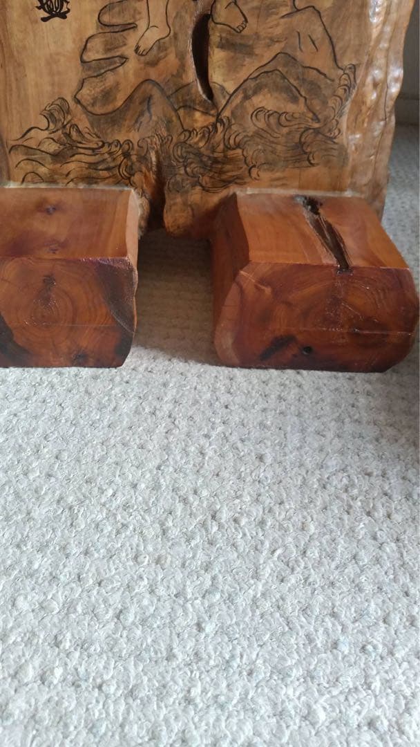 木彫り 不動明王 衝立木彫り