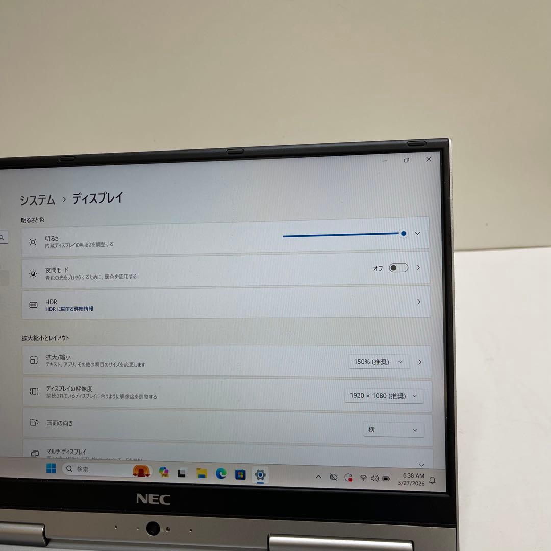 Windowsノート本体 NEC VersaPro VG-3 i5-7200U 8GB SSD256GB