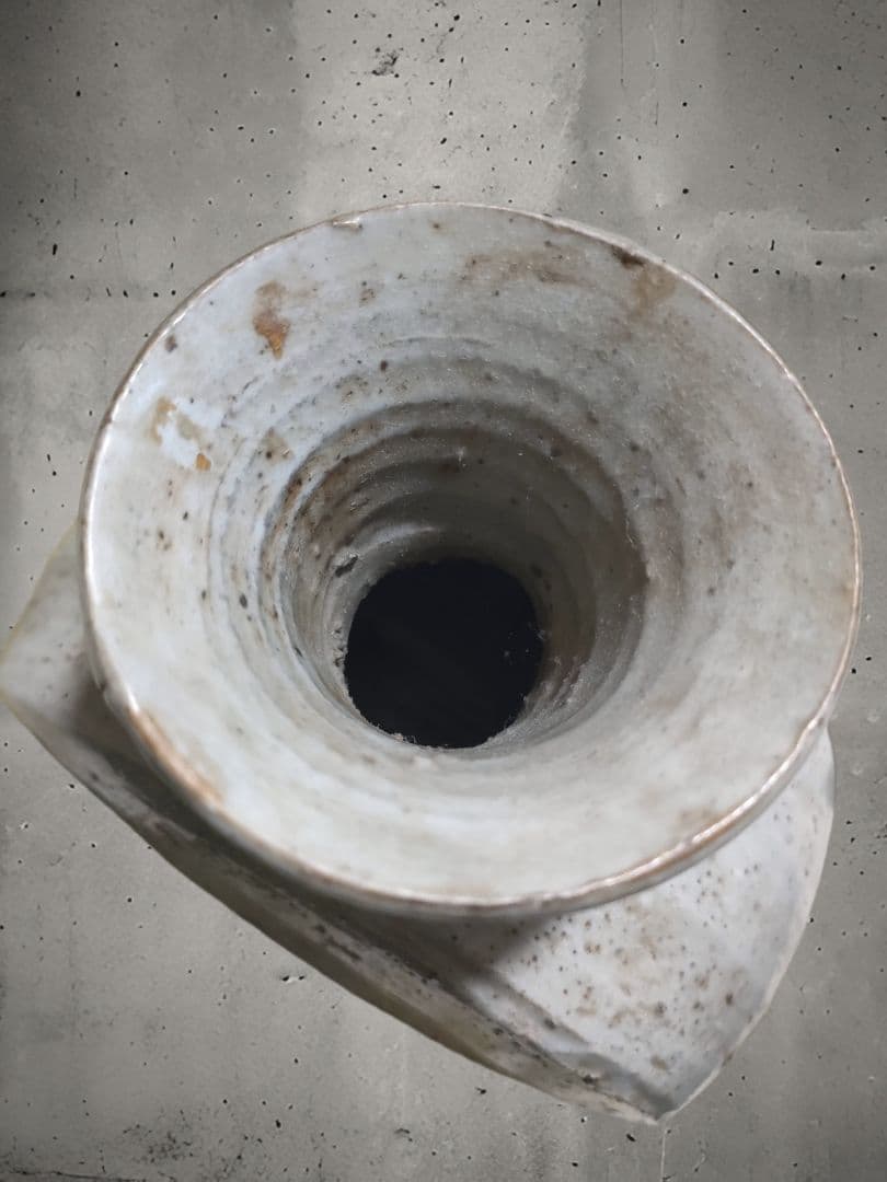 李朝白磁　扁壺　徳利　花入　朝鮮美術　時代物　骨董