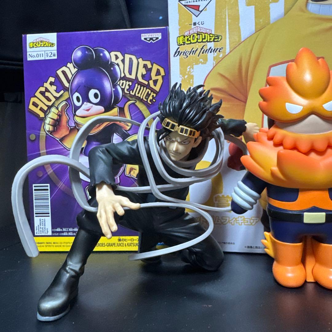 ヒロアカ ソフビ オールマイト エンデヴァー 峰田実　一番くじ フィギュアセット