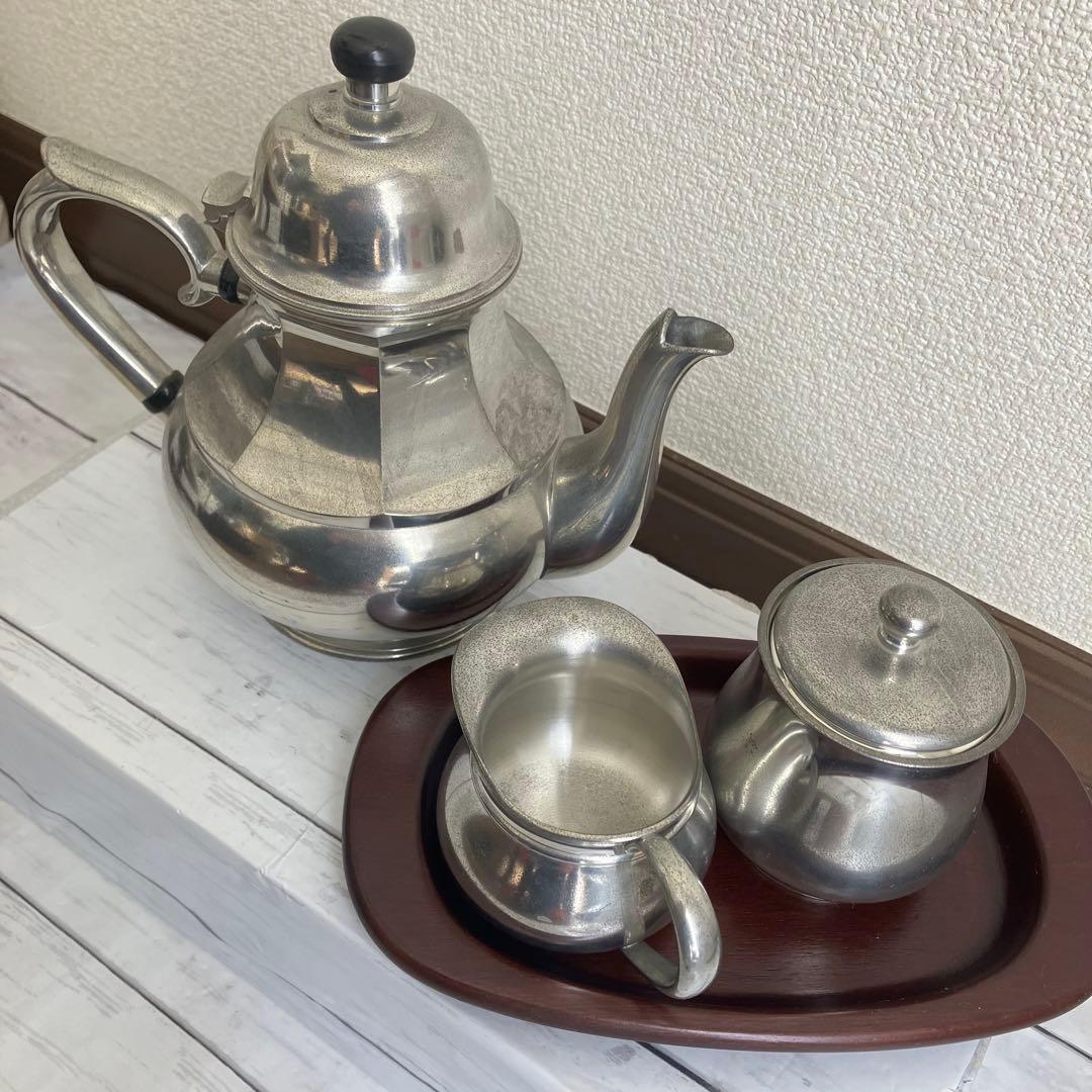 セランゴールピューター　97 ティーセット3点 80年代 ヴィンテージ