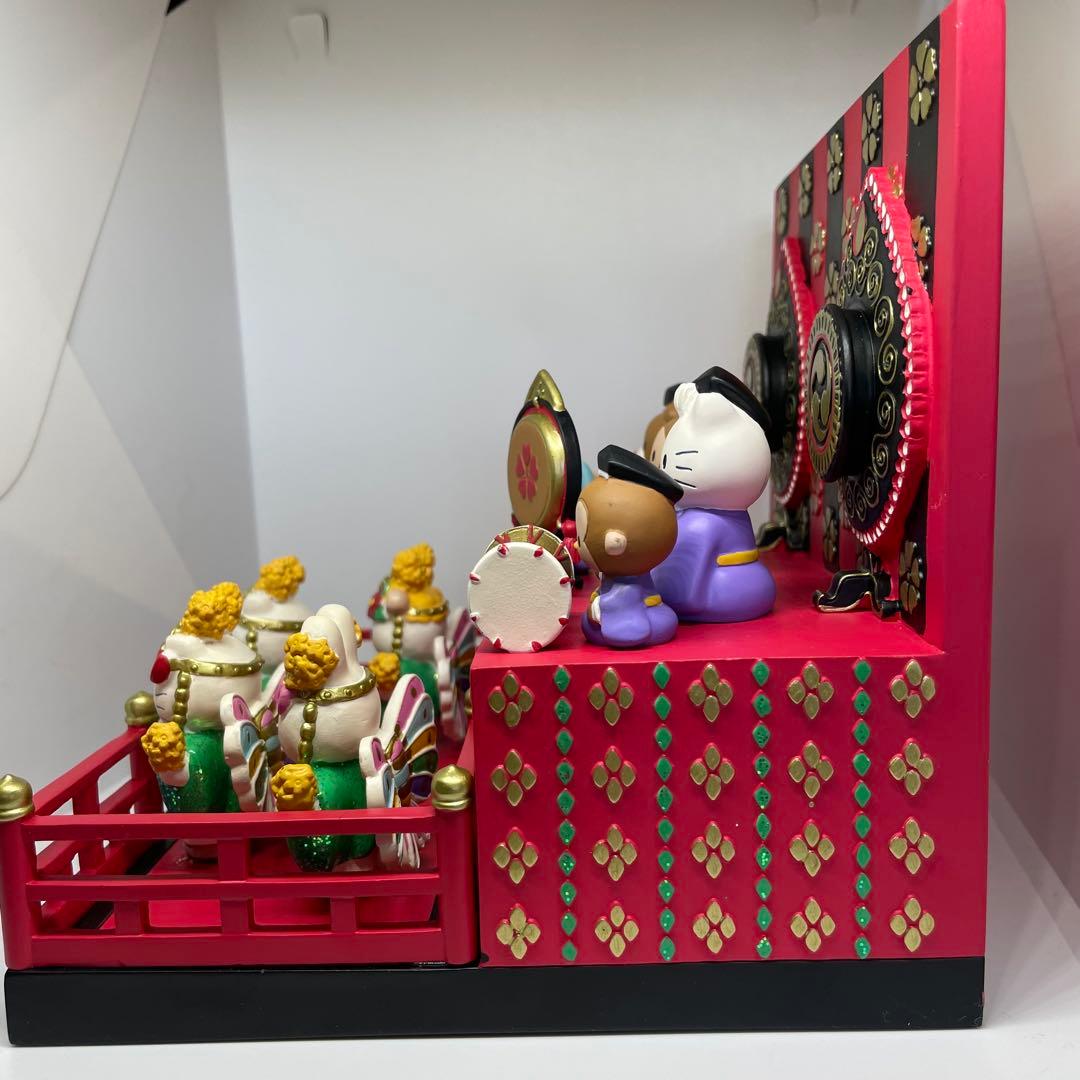 【希少レア】2001 レトロ サンリオ 雅楽飾り キティ 雛壇 置物