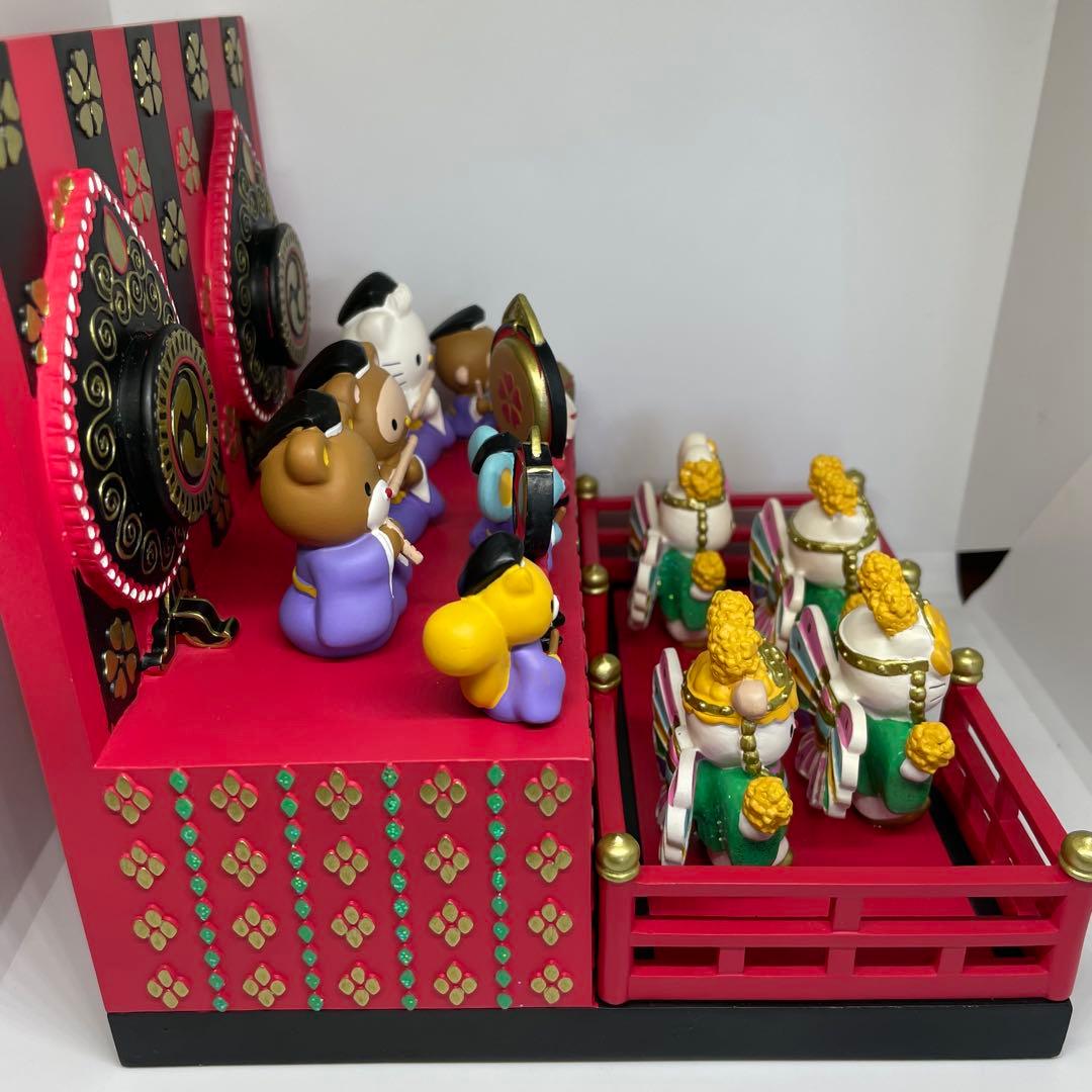 【希少レア】2001 レトロ サンリオ 雅楽飾り キティ 雛壇 置物