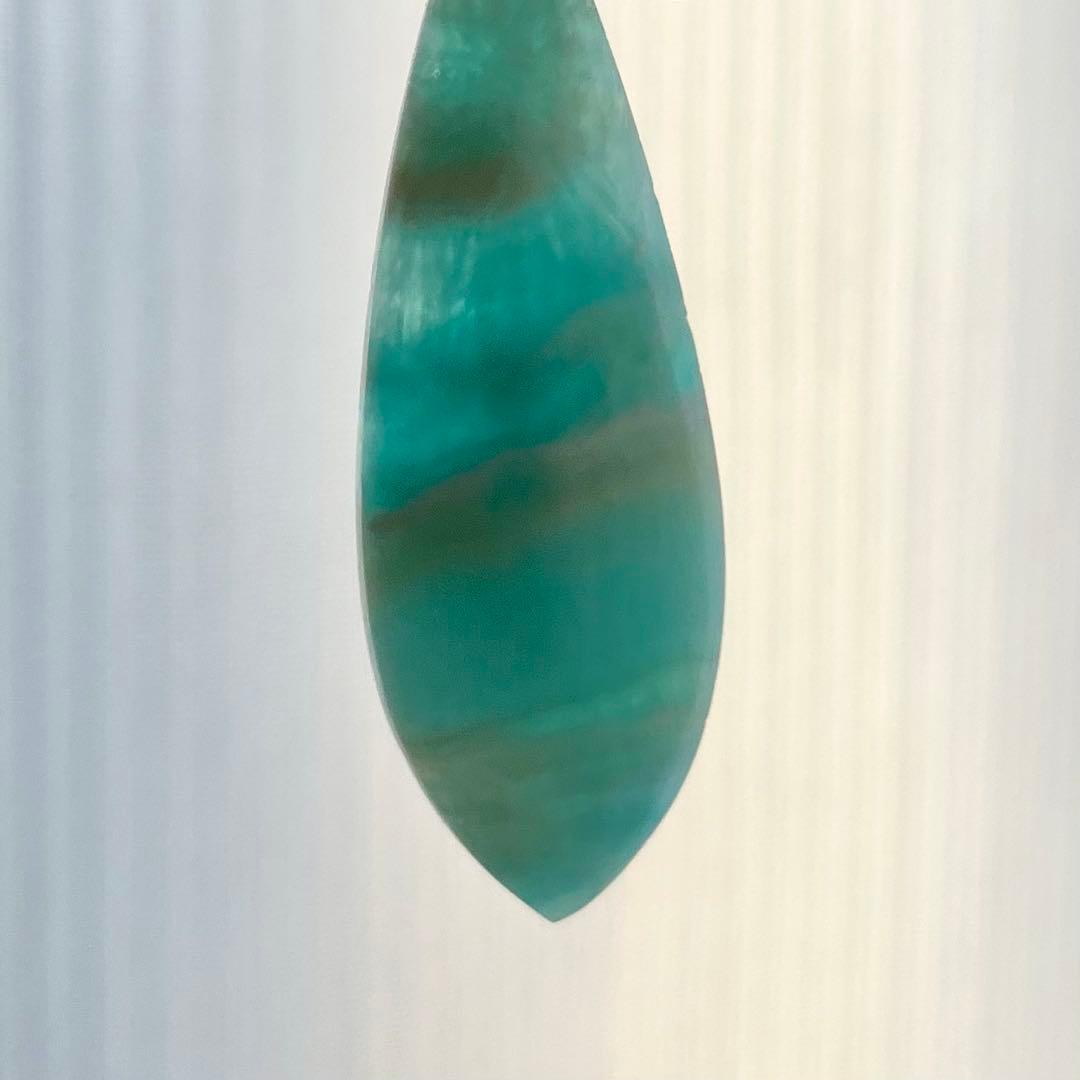 14kgf 天然石 一点物 ヘミモルファイト ラリマー ピアス イヤリング