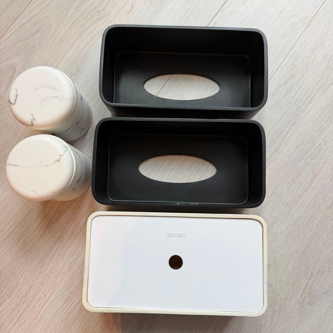 ZARA  ティッシュケース & コスメ収納ボックス 5点　まとめ売り