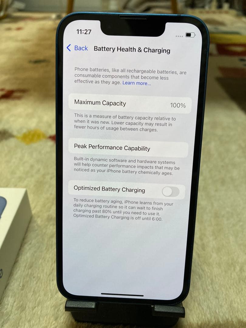 未使用に近い iPhone 13 mini ブルー 256GB -SIMフリー、