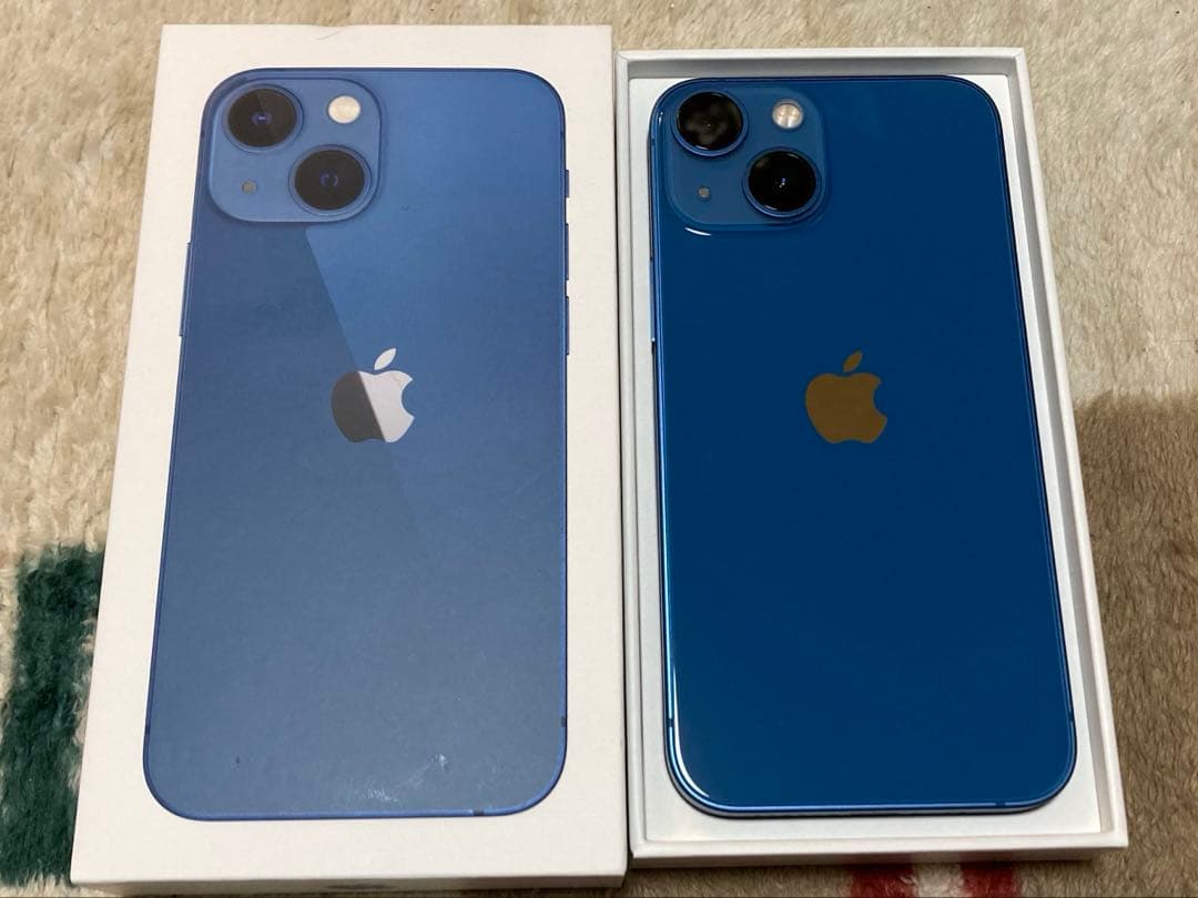 未使用に近い iPhone 13 mini ブルー 256GB -SIMフリー、