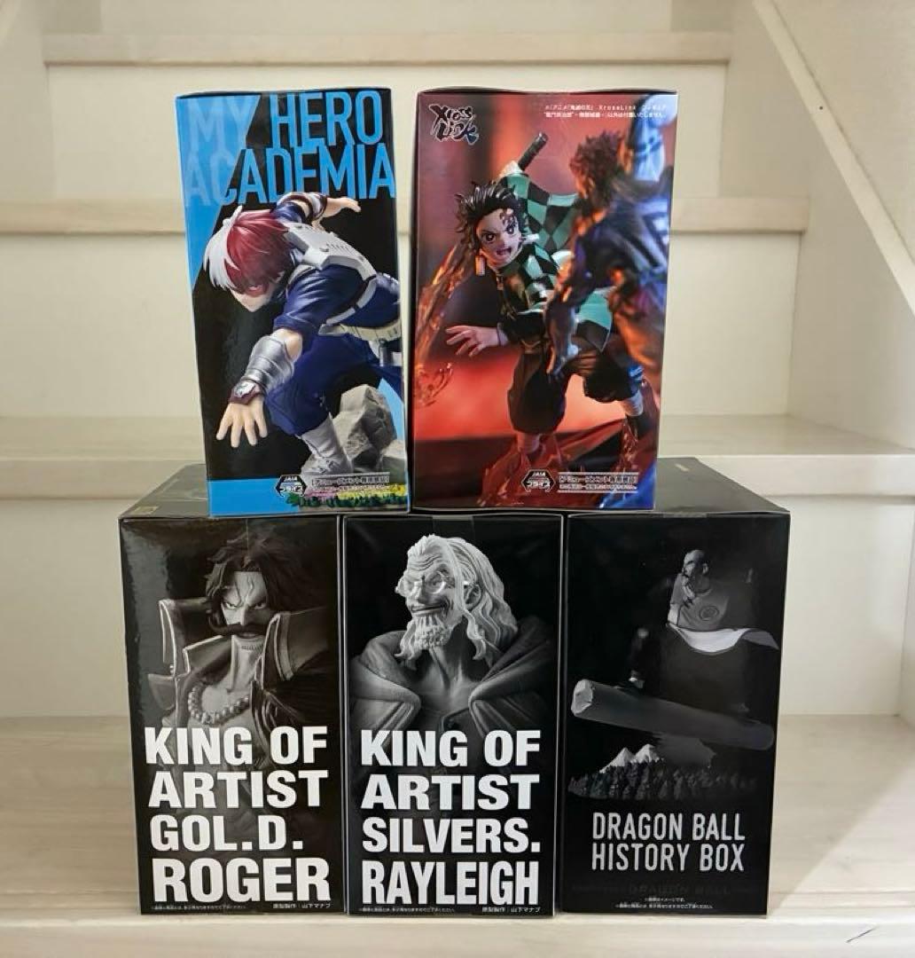 桃白白 レイリー ロジャー 竈門炭治郎 轟焦凍フィギュアまとめ売り 5体セット