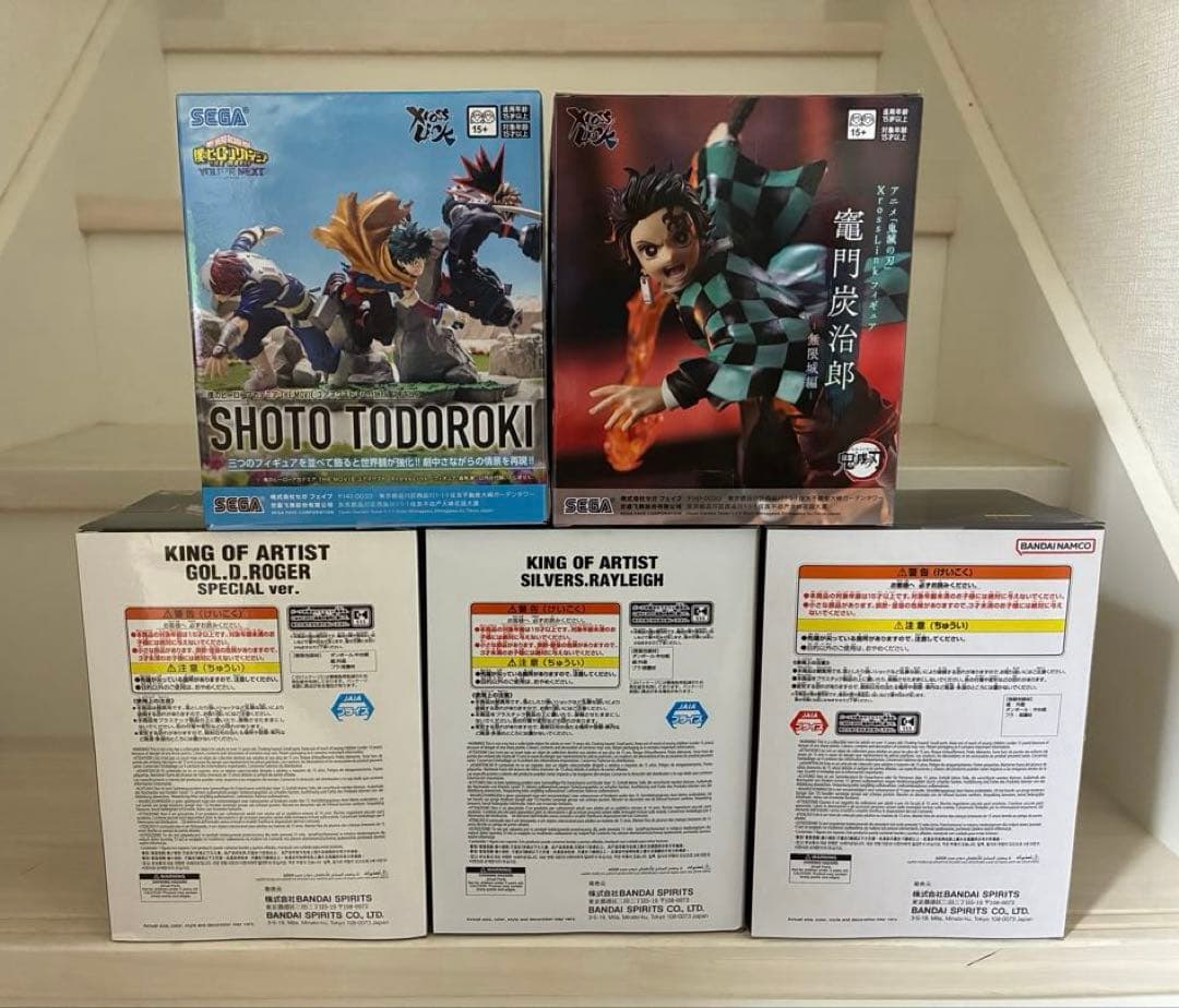 桃白白 レイリー ロジャー 竈門炭治郎 轟焦凍フィギュアまとめ売り 5体セット