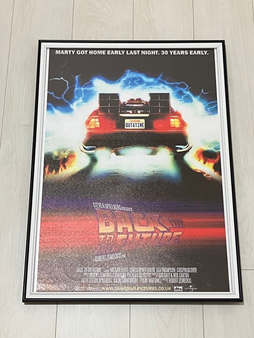 【額縁付き】 A2 映画 ポスター バックトゥザフューチャー デロリアン3