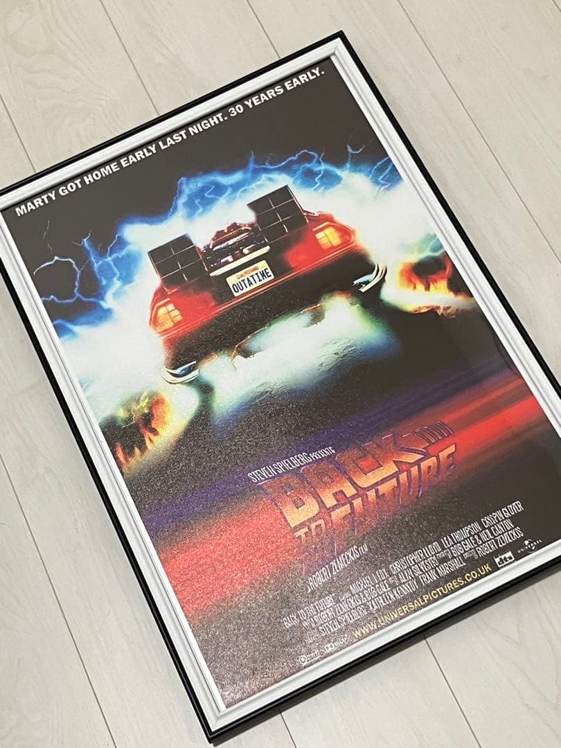 【額縁付き】 A2 映画 ポスター バックトゥザフューチャー デロリアン3