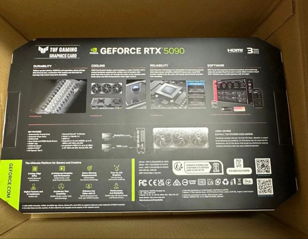 グラフィックボード・グラボ・ビデオカード ASUS NVIDIA GeForce RTX 5090