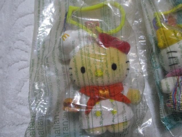 キティ　ストラップ 8点 マクドナルドハッピーセット 2000年 テニス/シェフ