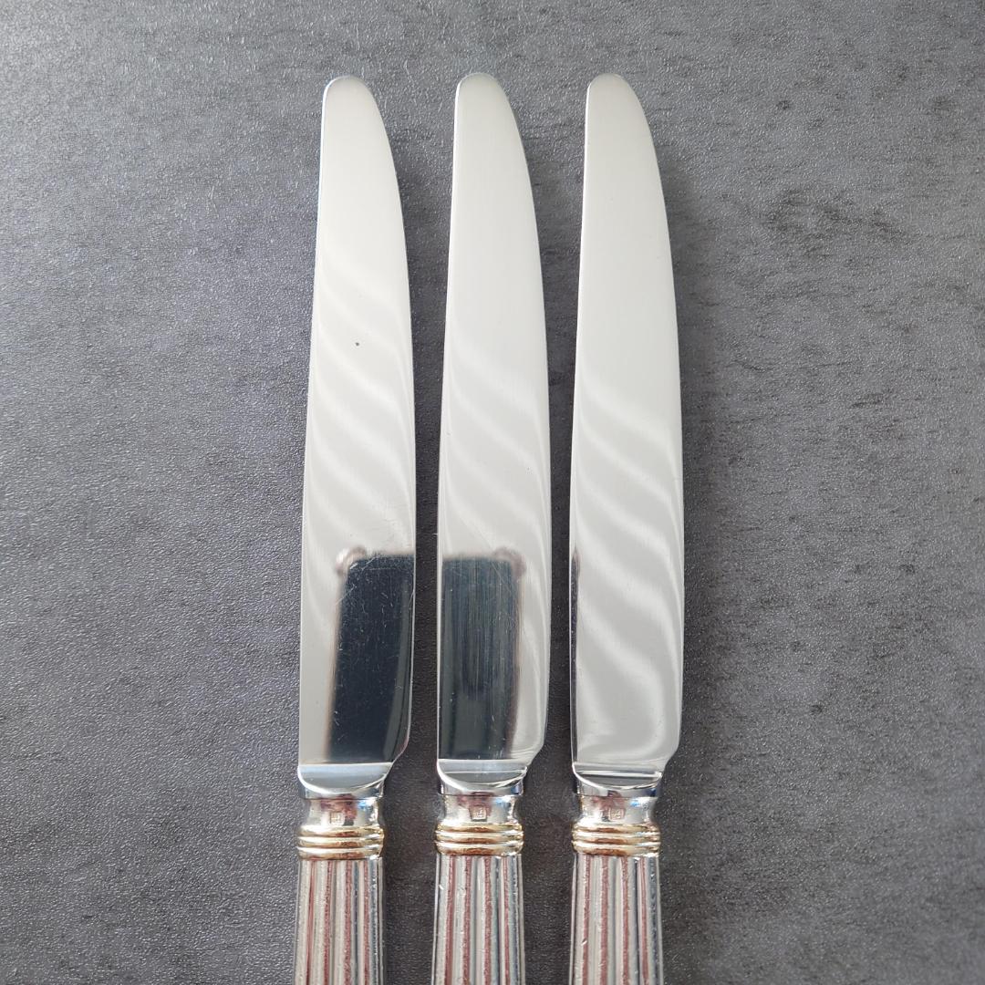 格安 希少 クリストフル アリアゴールドリング テーブルナイフ 3点