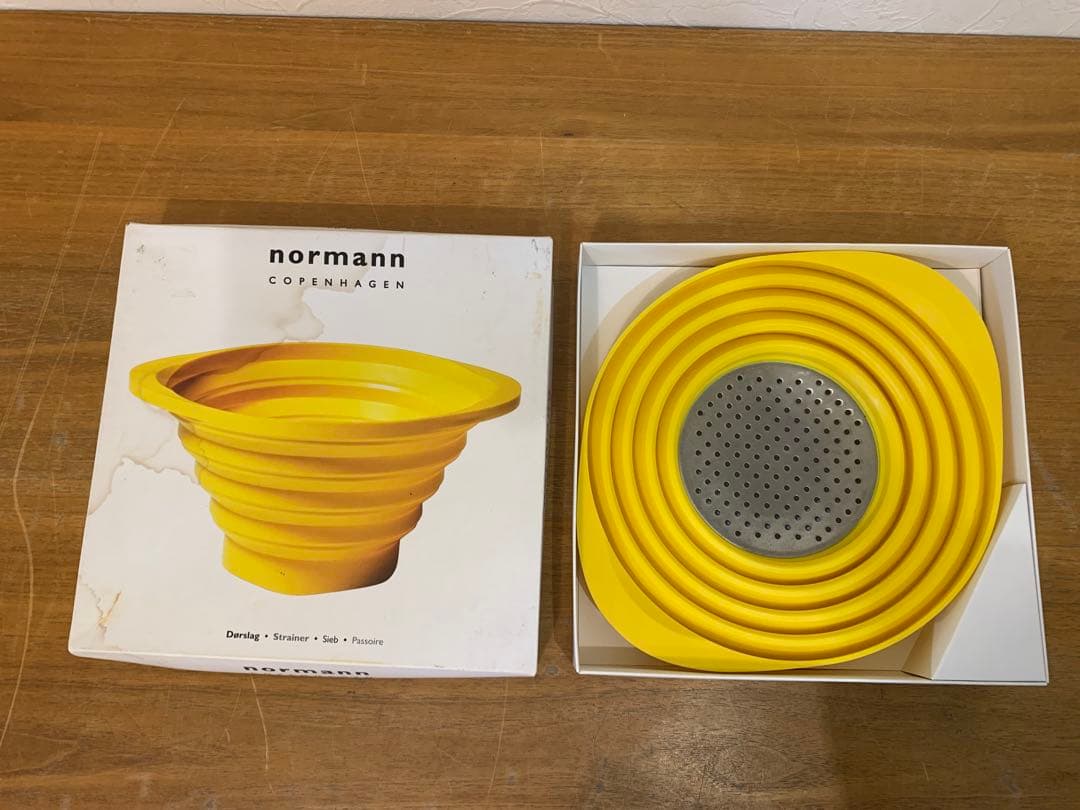 N0107-03★normann 折りたたみ式シリコンボウル 水切り 赤黄黒3点