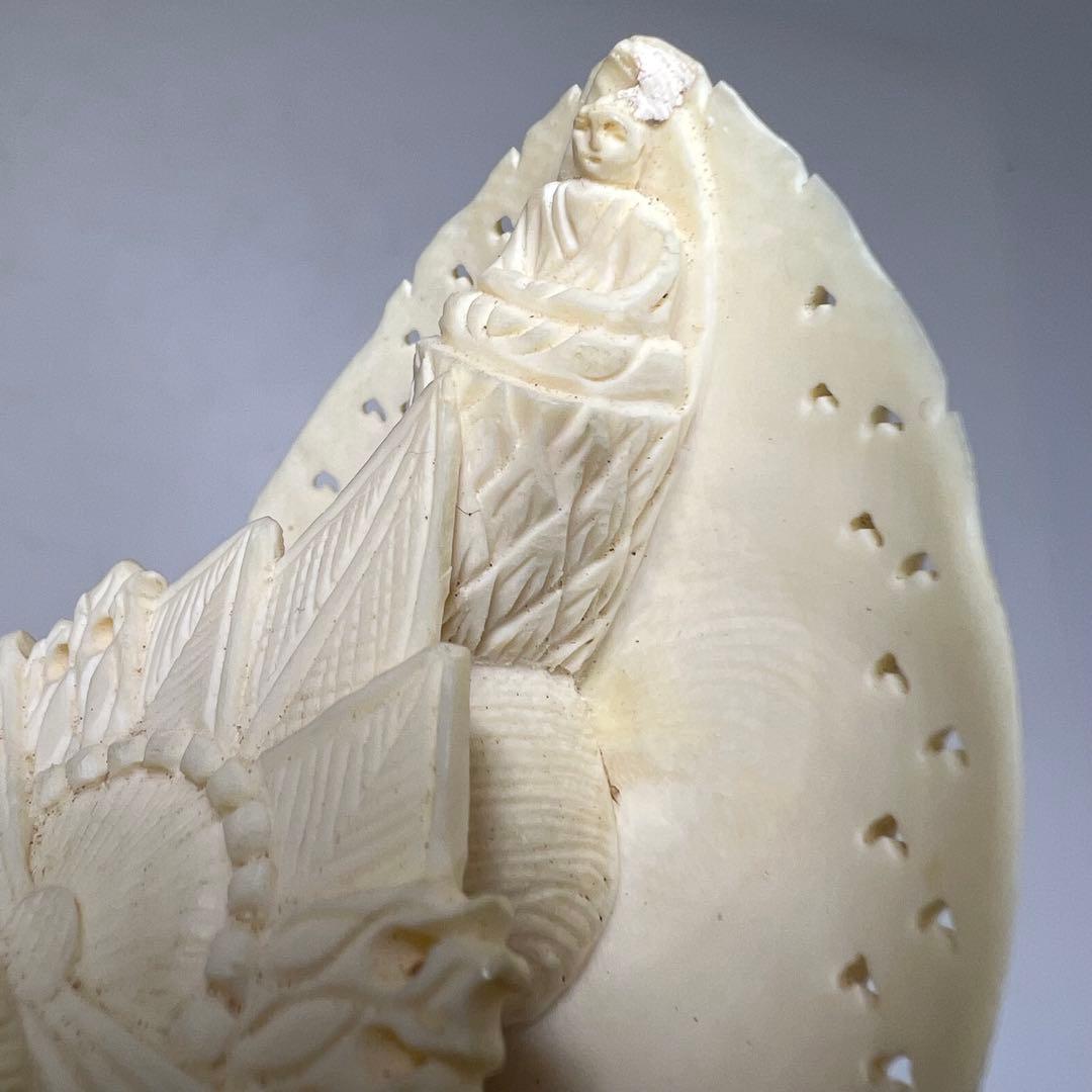 極上　和彫　在銘　聖観世音像　高さ25cm 417g 東K8-0211☆2F