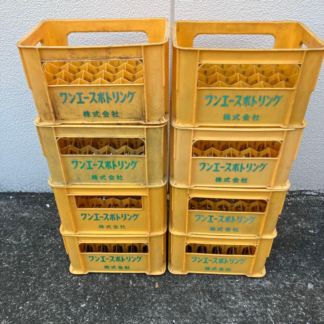 ジュース瓶ケース 8個　コンテナ　ケース　ボックス　ビールケース 昭和レトロ　③