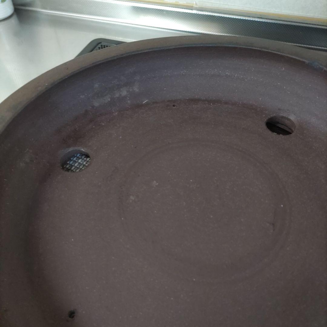 盆栽鉢、立華堂製、落款、希少鉢、杭打ち鉢、太鼓鉢、古鉢、年代鉢、植木鉢、