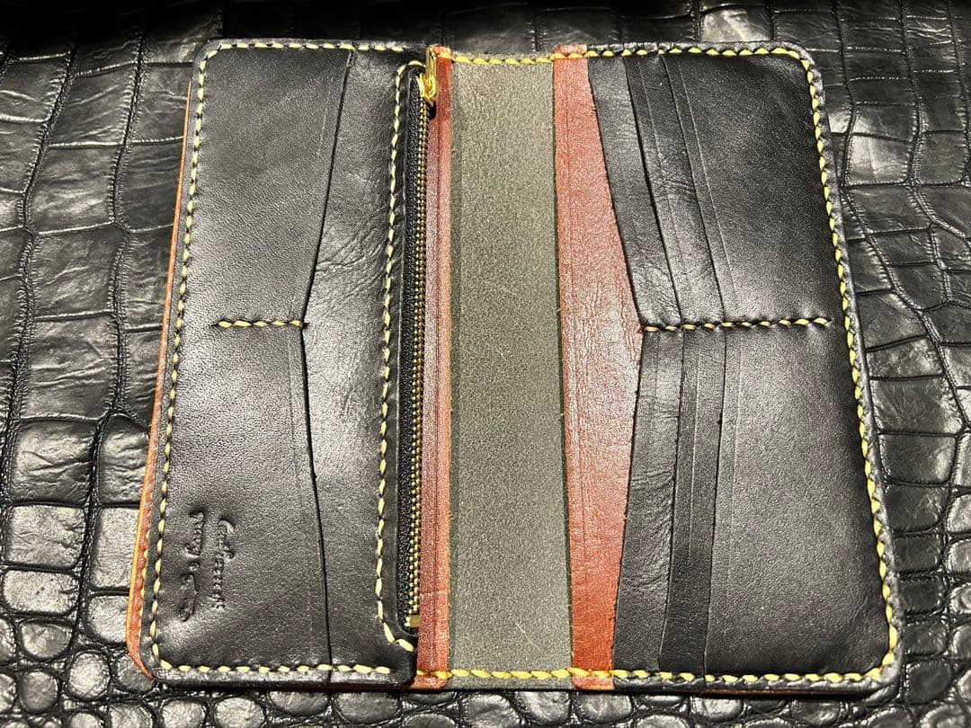 Gravy Leather スモール クロコダイル 長財布 本革 オイルレザー
