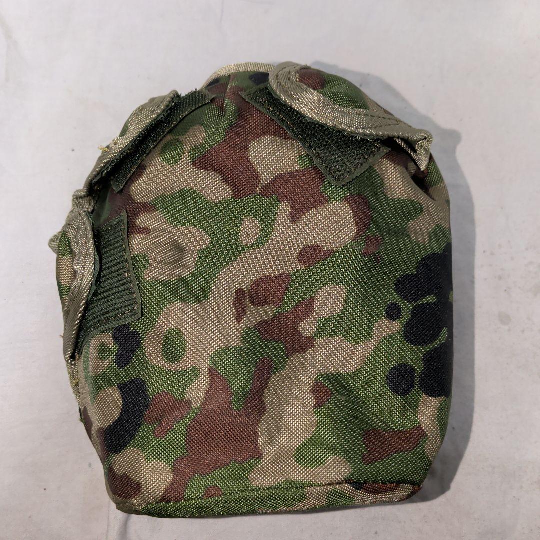 陸上迷彩　水筒覆　キャンティーン　実物刻印　デッドストック　Qマーク