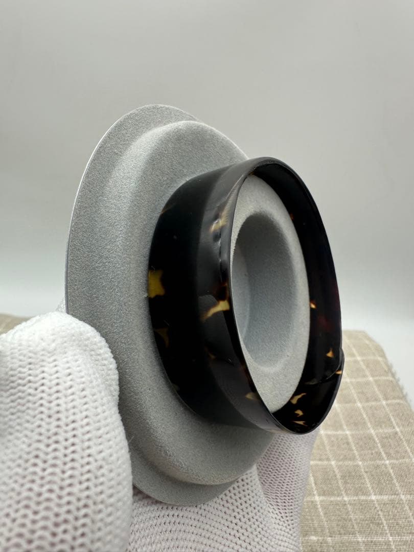 本鼈甲 べっ甲 バングル ワイド版 希少品