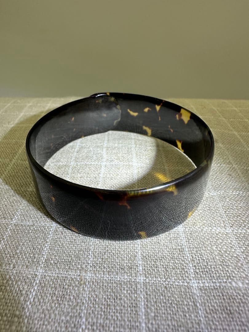 本鼈甲 べっ甲 バングル ワイド版 希少品