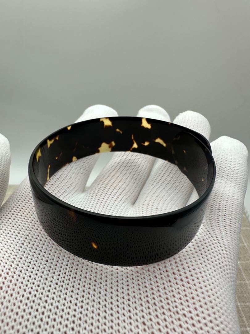 本鼈甲 べっ甲 バングル ワイド版 希少品