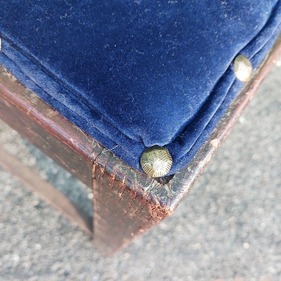 昭和レトロ　スツール　角スツール　椅子　木製　アンティーク