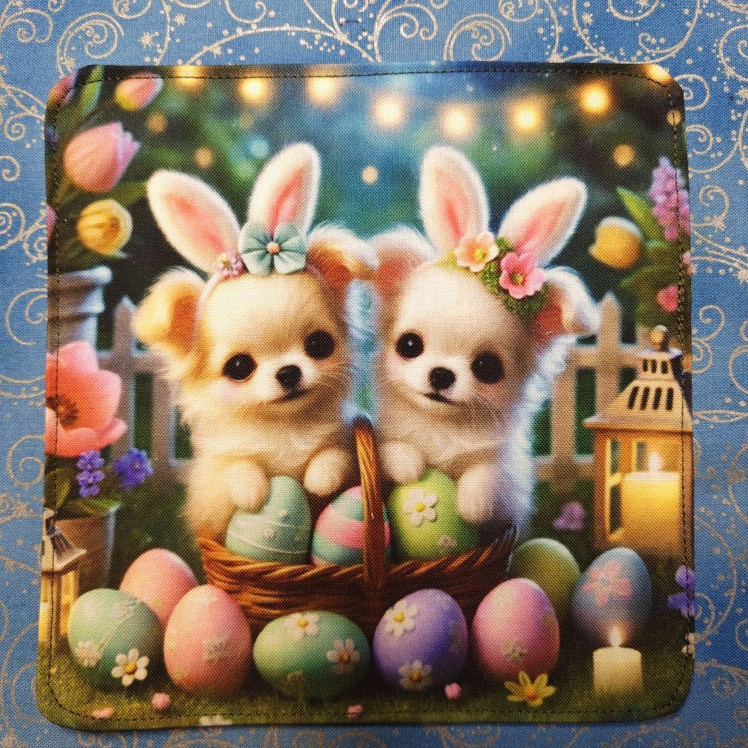 ちっちざる　ハンカチワンコさん柄　17枚