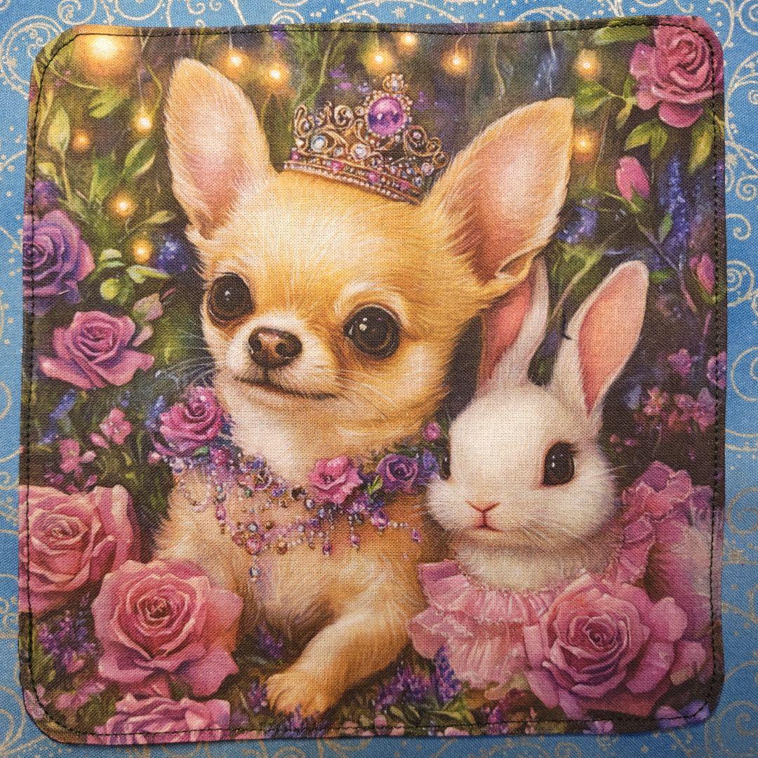 ちっちざる　ハンカチワンコさん柄　17枚