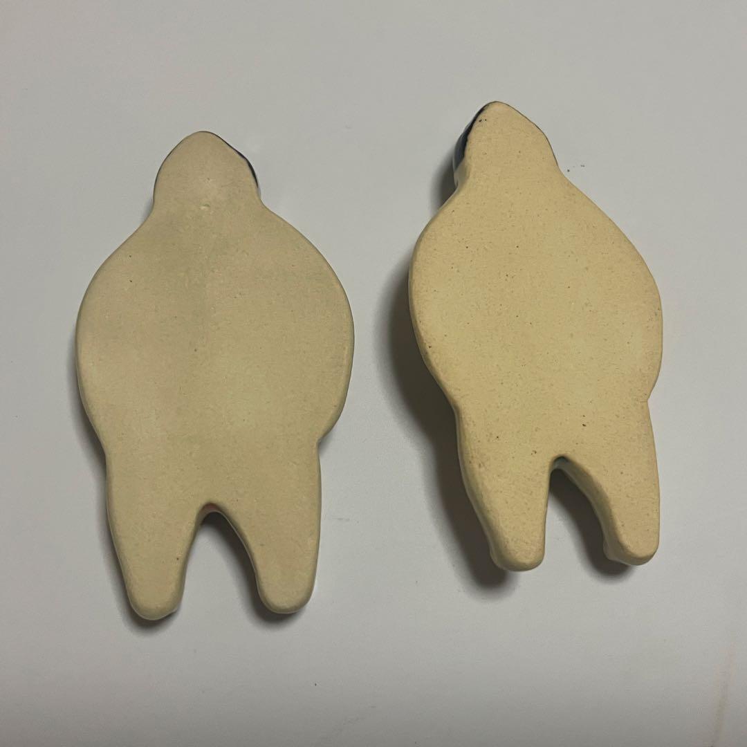 極美品　五月女京子　箸置き　お相撲さん　2点