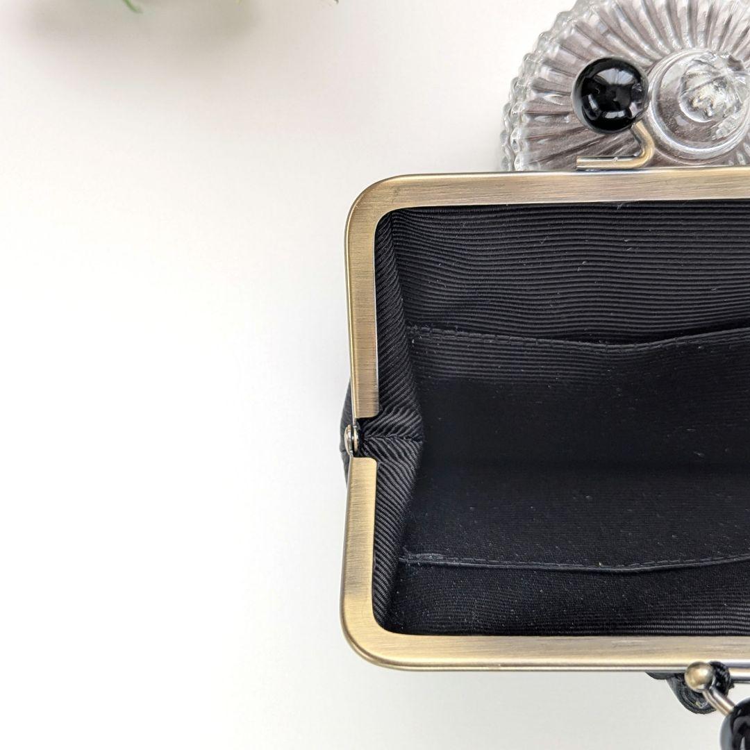 214　ブラックのお財布　ミドルウォレット　本革