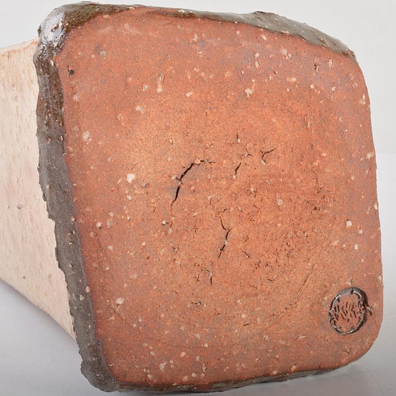 萩焼　十三代　田原陶兵衛作　菱花入　共布　共箱　V　R7158