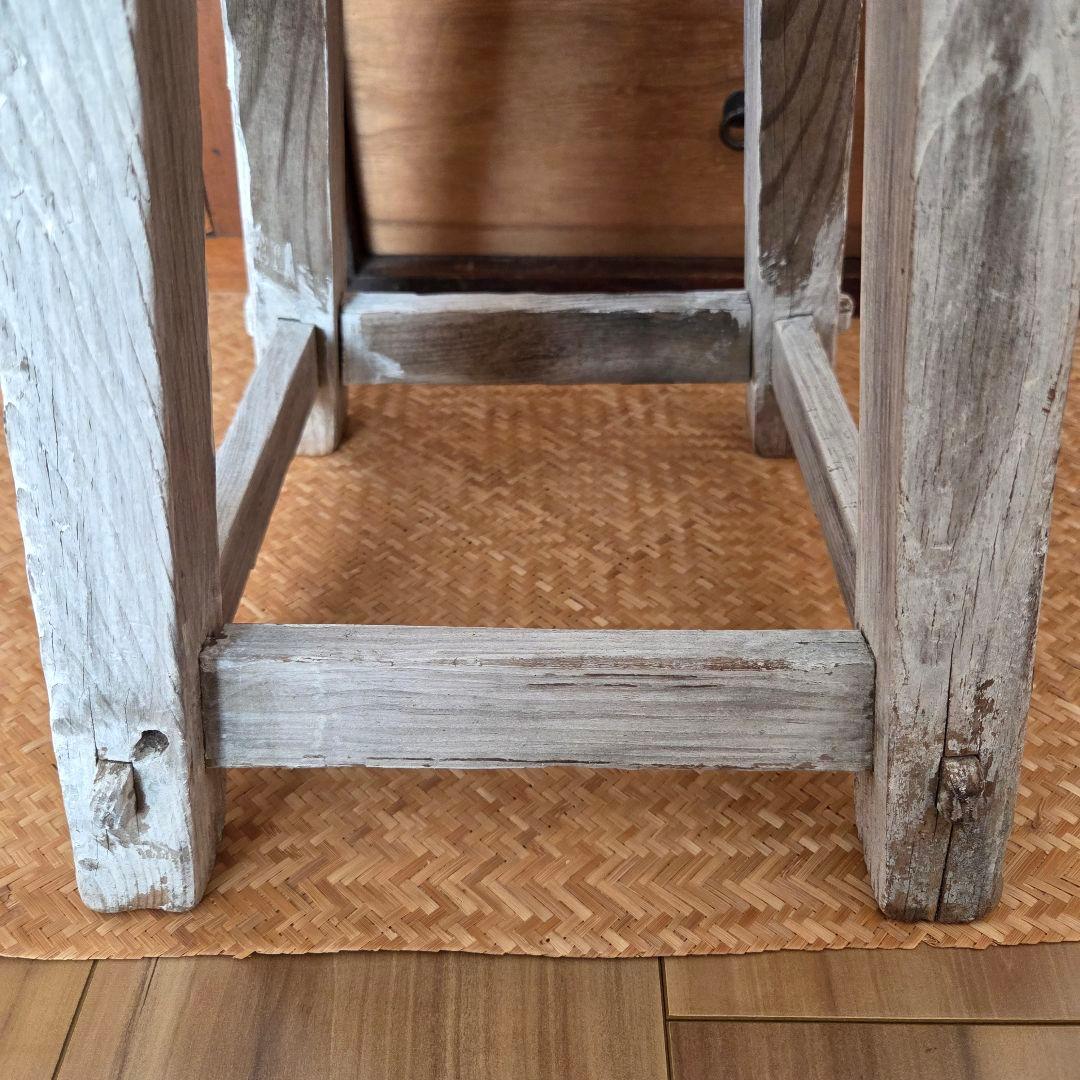 スツール 古い木製の椅子 古家具 レトロ アンティーク 木製 丸椅子 古椅子