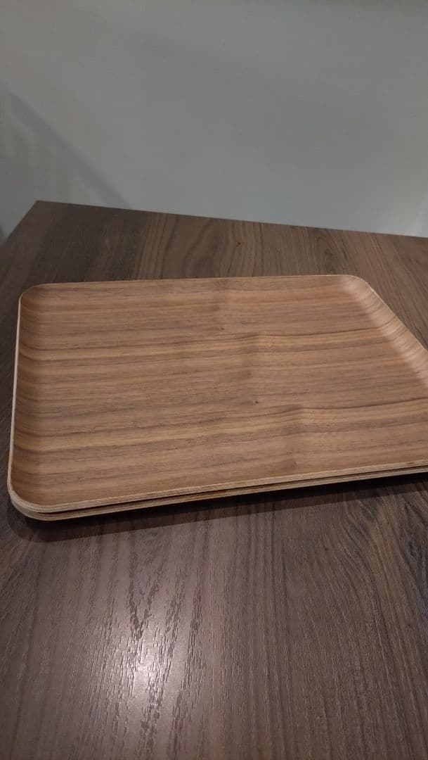 木製大トレイ ブラウン 四角型　10枚