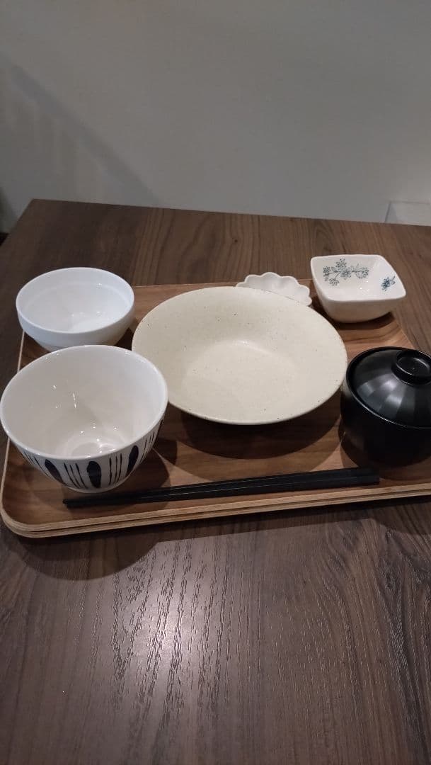 木製大トレイ ブラウン 四角型　10枚