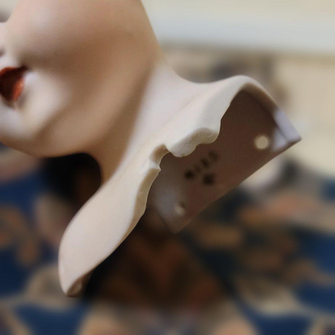 アンティークドール-パーツ　ジャンクパーツ　ウィッグ付き人形部品　計8点+指