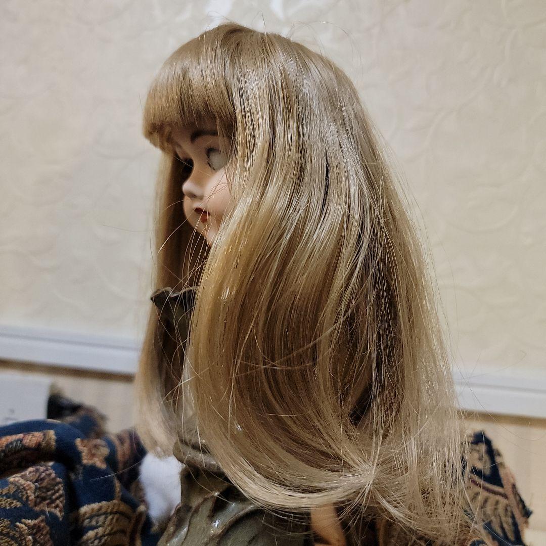 アンティークドール-パーツ　ジャンクパーツ　ウィッグ付き人形部品　計8点+指