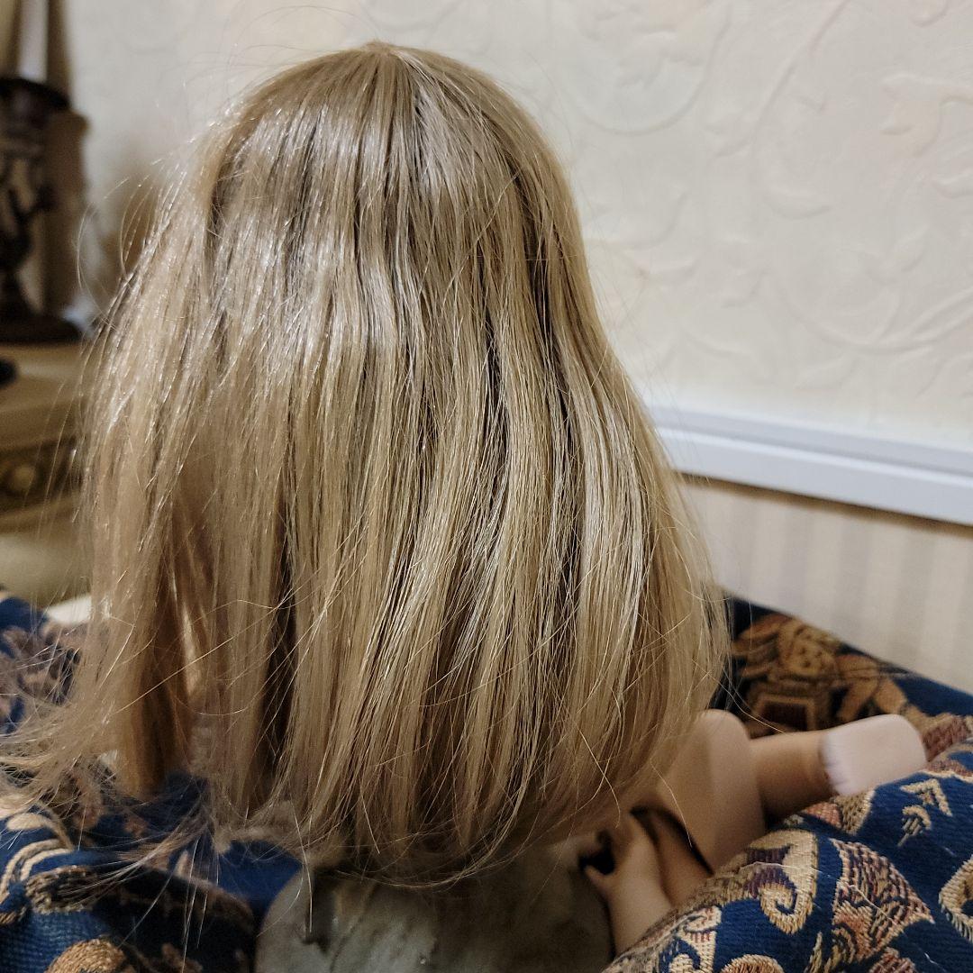 アンティークドール-パーツ　ジャンクパーツ　ウィッグ付き人形部品　計8点+指