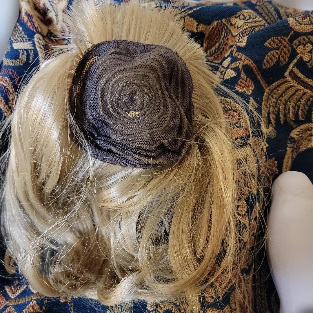 アンティークドール-パーツ　ジャンクパーツ　ウィッグ付き人形部品　計8点+指