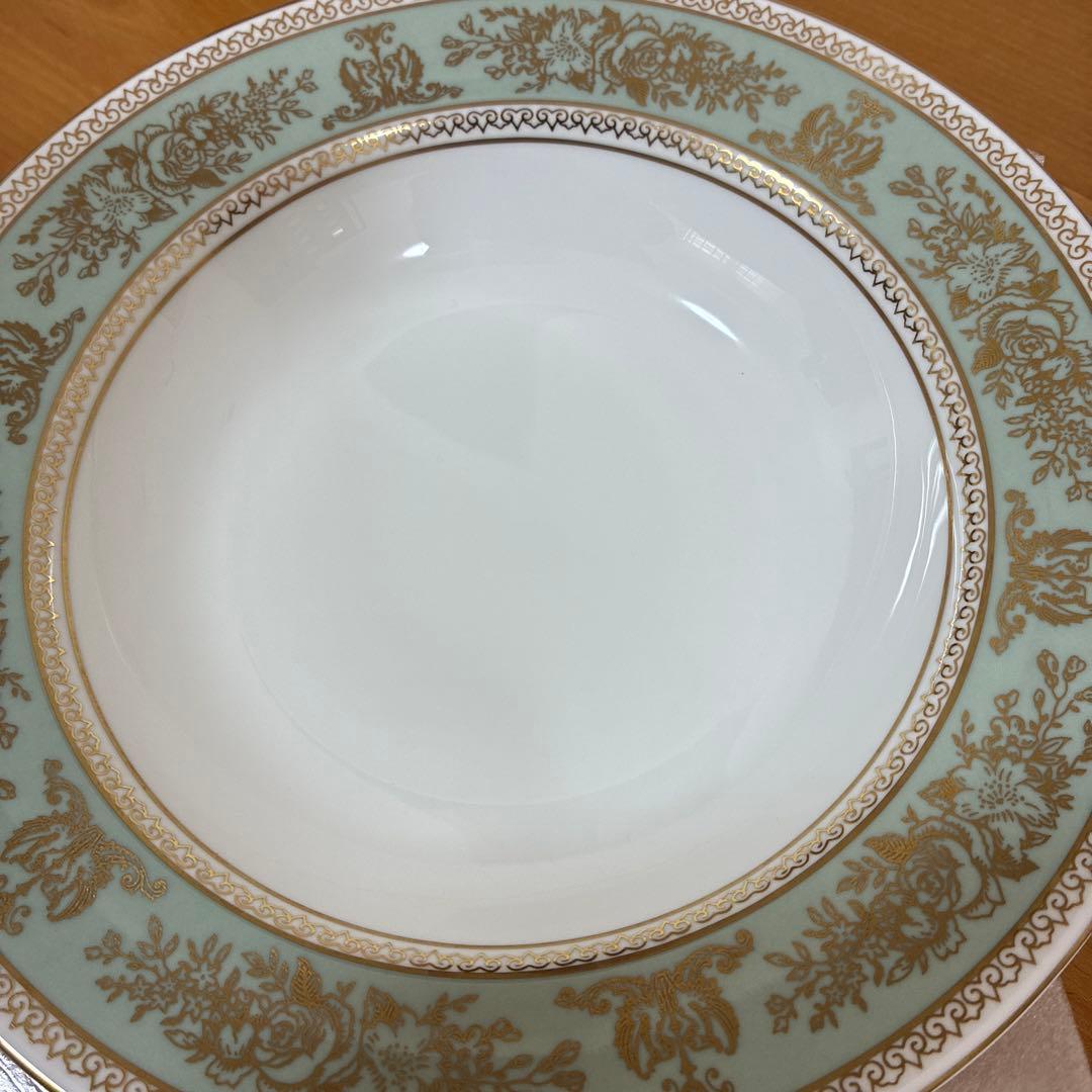 ウェッジウッド コロンビアセージグリーン スープ皿 黒壷　6枚まとめ売り