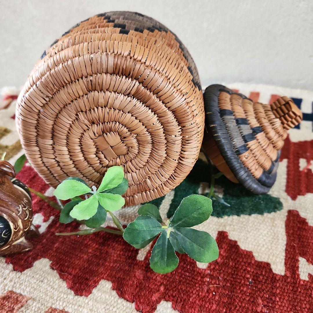 アフリカ　バスケット　2個セット　ズールーバスケット　茶　プリミティブ