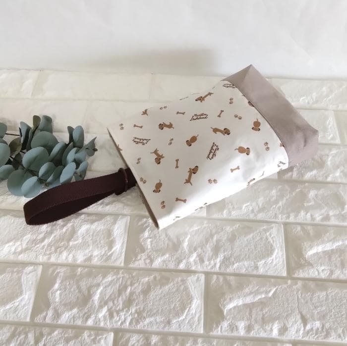 レッスンバッグ&上履き入れ&体操着袋・ミニチュアダックス・ベージュ　＃n1403