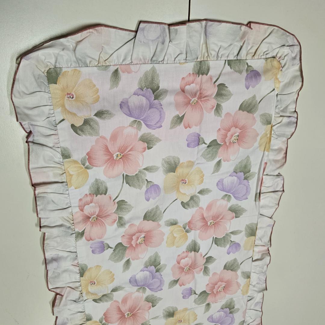 ダブル、ピロケース、2枚セット、まくらカバー、43×120㎝、フリル付き、ピンク