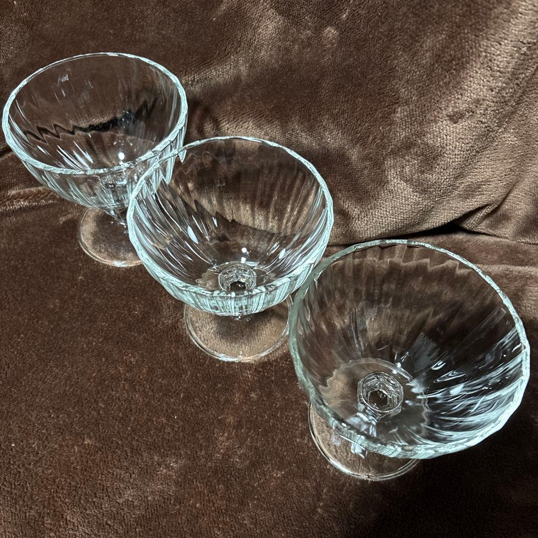 フランスアンティーク　デザートカップ×３