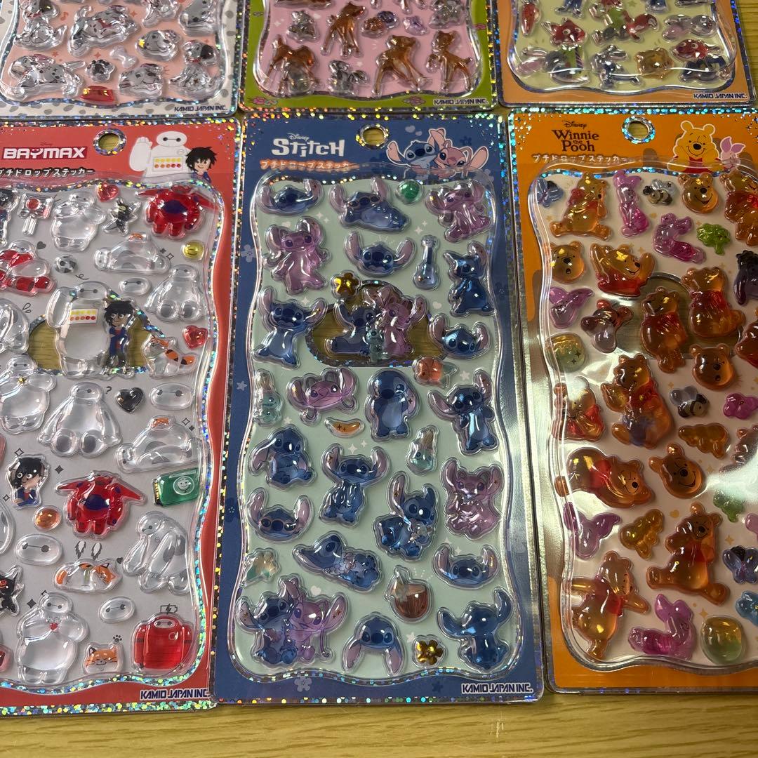 プチドロップシール　ディズニーキャラクター6枚セット