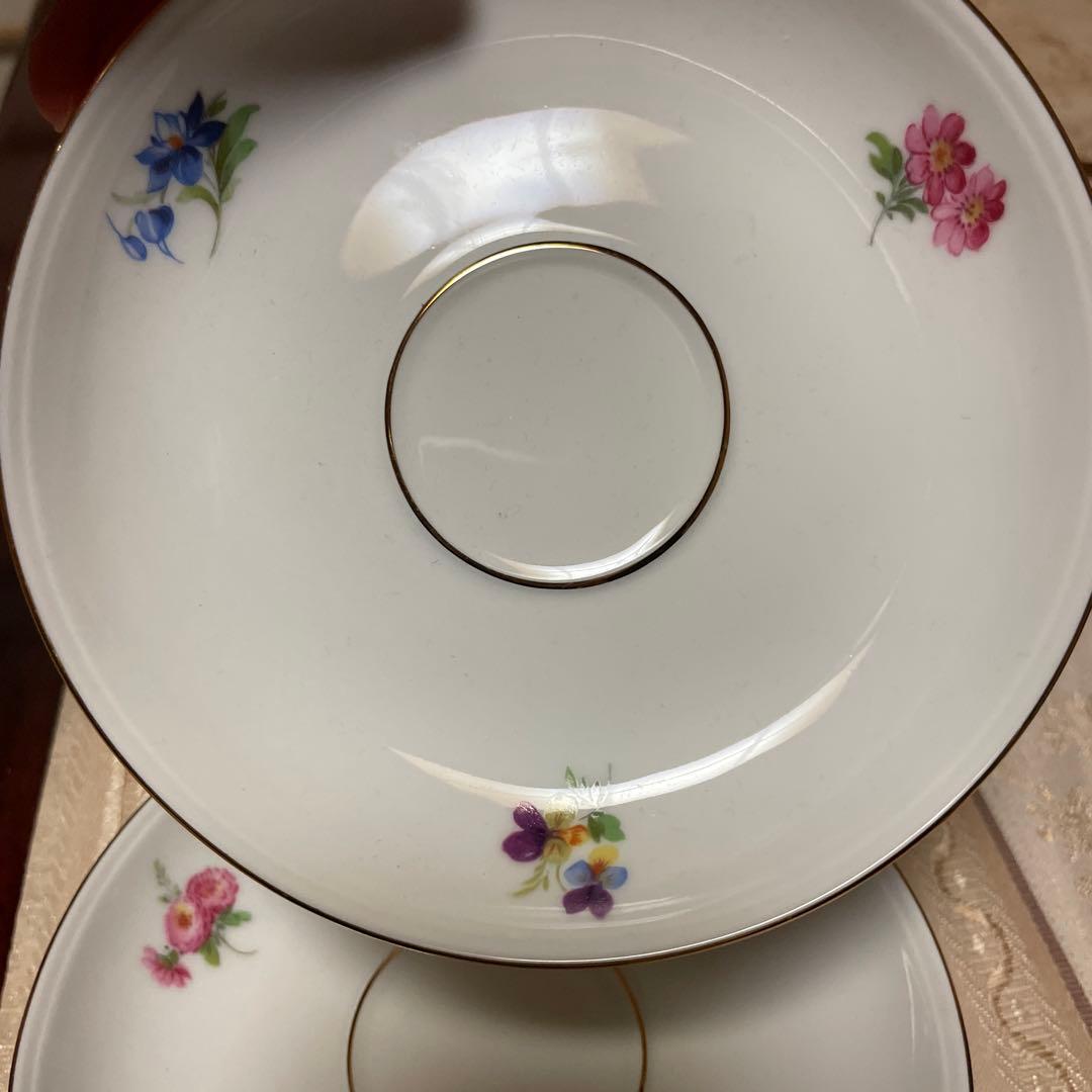W-GERMANY花柄金縁皿4枚セット　箱無し新品未使用