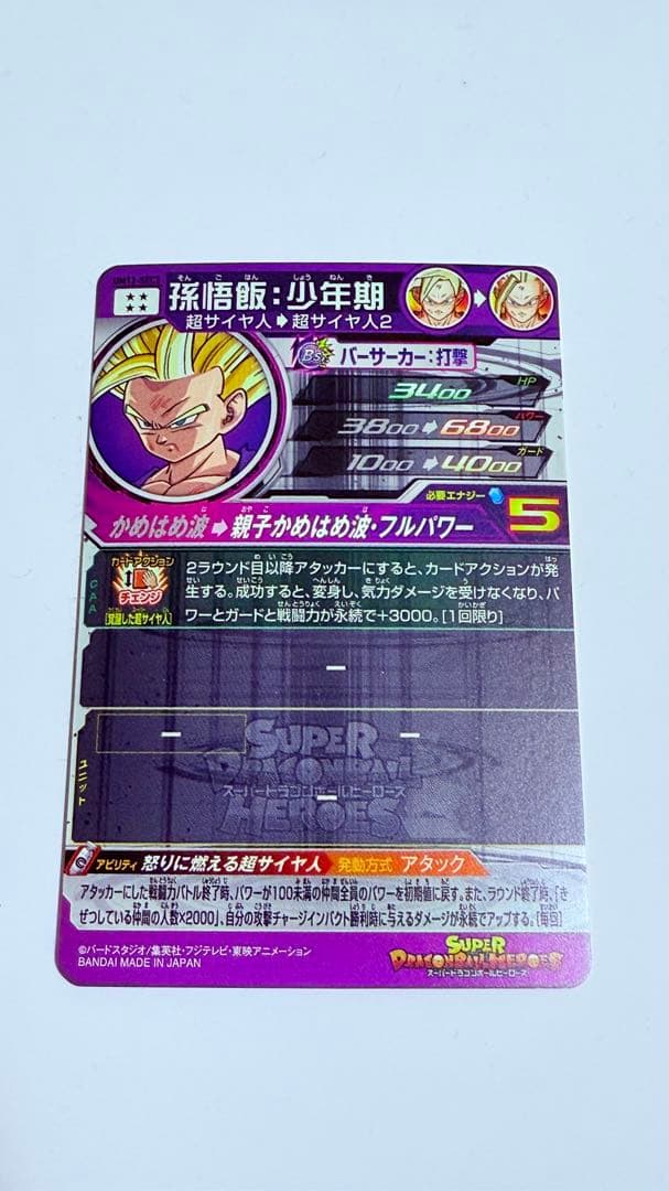 ドラゴンボールヒーローズ孫悟飯:少年期　UM12-SEC3